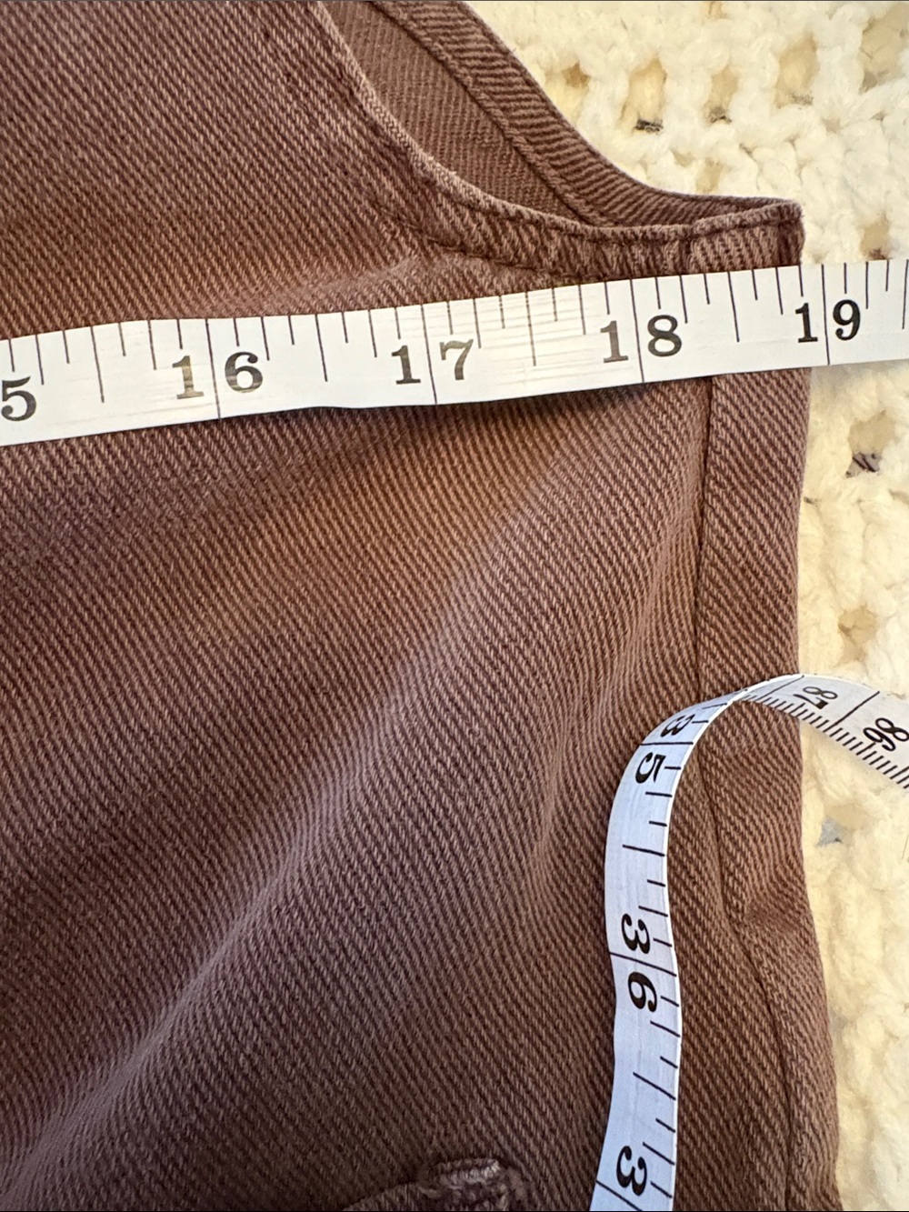 Carly Jean Los Angeles Brown Denim Wide-Leg Overalls - Picture 5 of 7